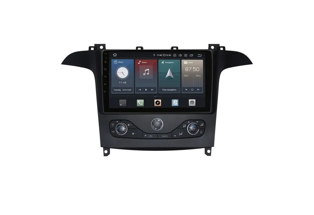 TAFFIO Für Ford S-MAX GALAXY 9" Touch Android Autoradio GPS Navi CarPlay Einbau-Navigationsgerät
