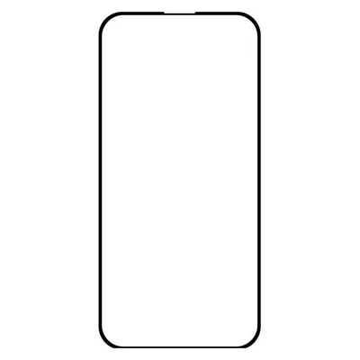 Tanius Front Cover Clear Screen Protector Blue Shield für iPhone 15 Pro, schwarz