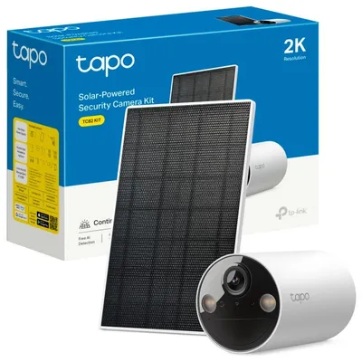 Überwachungskamera TAPO by TP-LINK TC82 2K Nachtsicht Innen und Außen KI-Erkennung Zwei-Wege-Audio Solarpanel