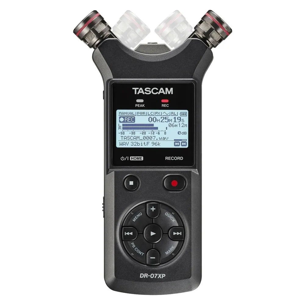 Audiorecorder Tascam DR-07XP 32 Bit 96 kHz Stereo USB-C LCD MicroSD