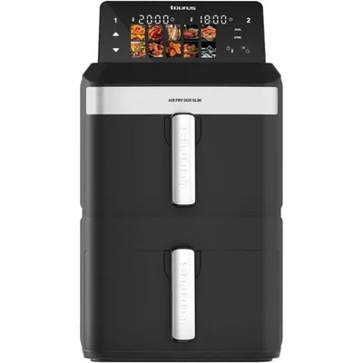 Heißluftfritteuse Taurus Duo Slim 13L 2800W Doppelkorb Touchscreen
