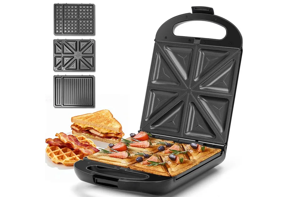 Taylor Swoden 3-in-1-Sandwichmaker Bruno - Waffeleisen Backblech für 4 Sandwiches, 180° Wendung, BPA-frei, 1200,00 W, Schnelles Garen, Einfache Verwendung, einfache Reinigung
