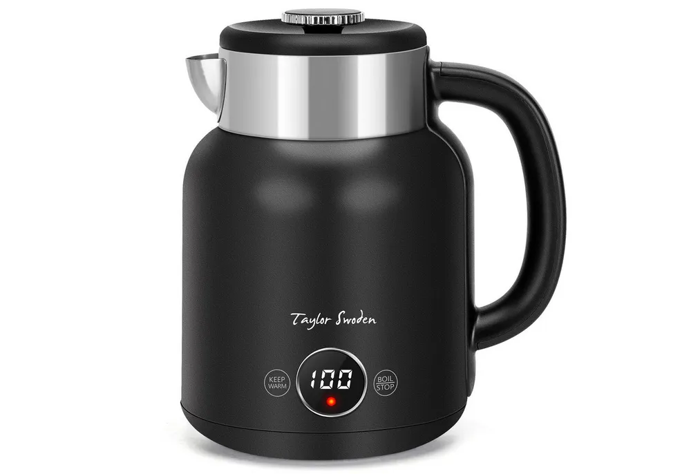 Taylor Swoden Wasserkocher Temperatureinstellung, 2200 W, 1,7 L/2L, Warmhaltefunktion, Edelstahl, 1.7 l, 2200,00 W, 5 Temperaturstufen, Digitale LED-Anzeige, Automatische Abschaltung