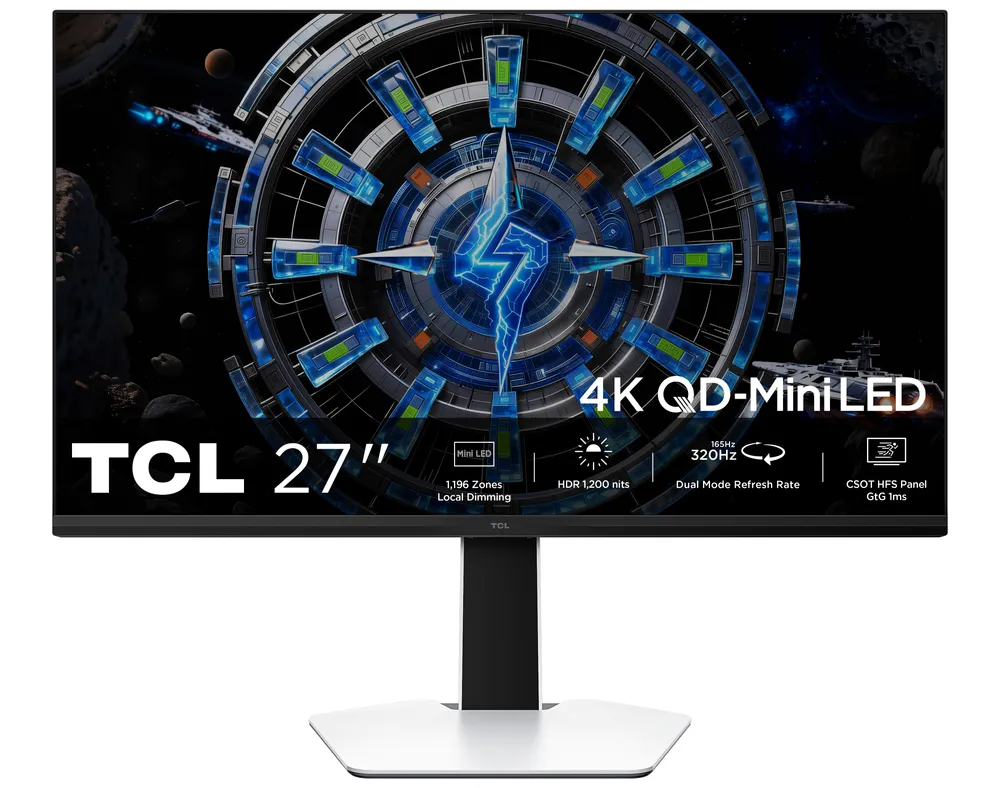 Monitor TCL C2 27C2A 27" UltraHD 4K 160Hz QLED IPS HDR1000 FreeSync Höhenverstellbar 1ms