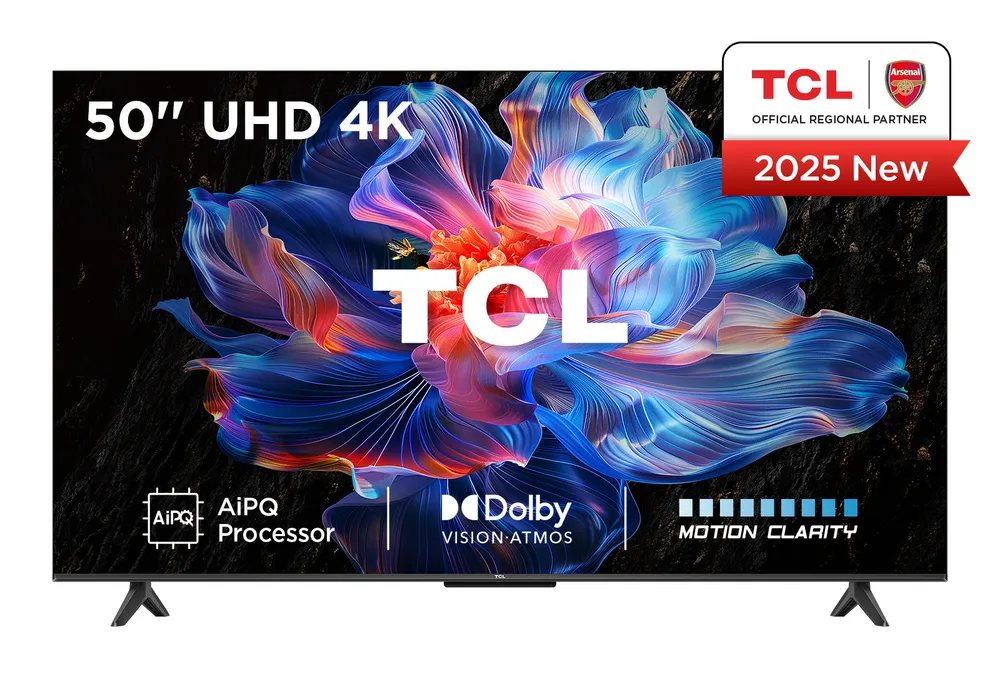 TV TCL LED 50V6C 50" 4K Ultra HD 60Hz Smart TV Google TV Dolby Vision HDR10+ Metallic