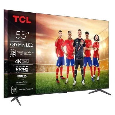 TV TCL QD Mini LED 55C6K 55" 4K UltraHD 144Hz Smart TV Google TV HDR10+ Dolby Vision