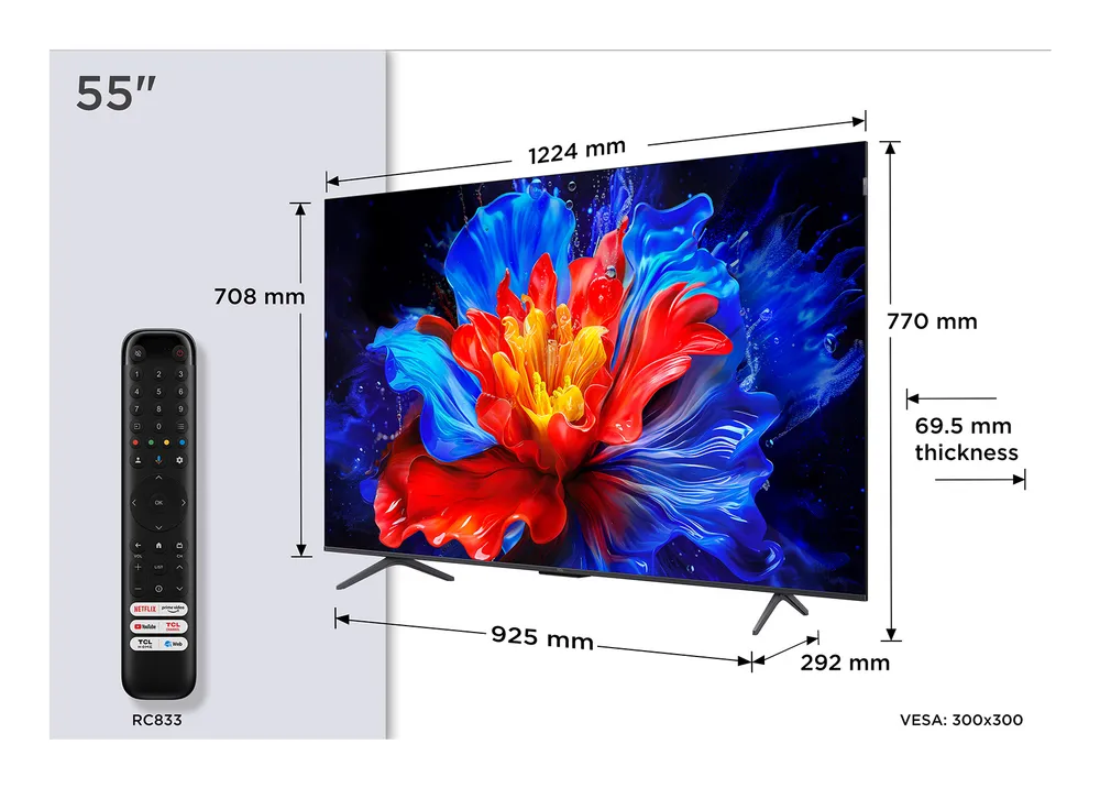 Smart TV TCL P89K 55P89K 55" 4K UHD QLED Google TV Wifi Bluetooth Smart TV