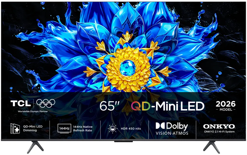 TV TCL QLED P8L 65P8L 65" 4K Ultra HD 144Hz Smart TV Google TV HDR10 Dolby Vision