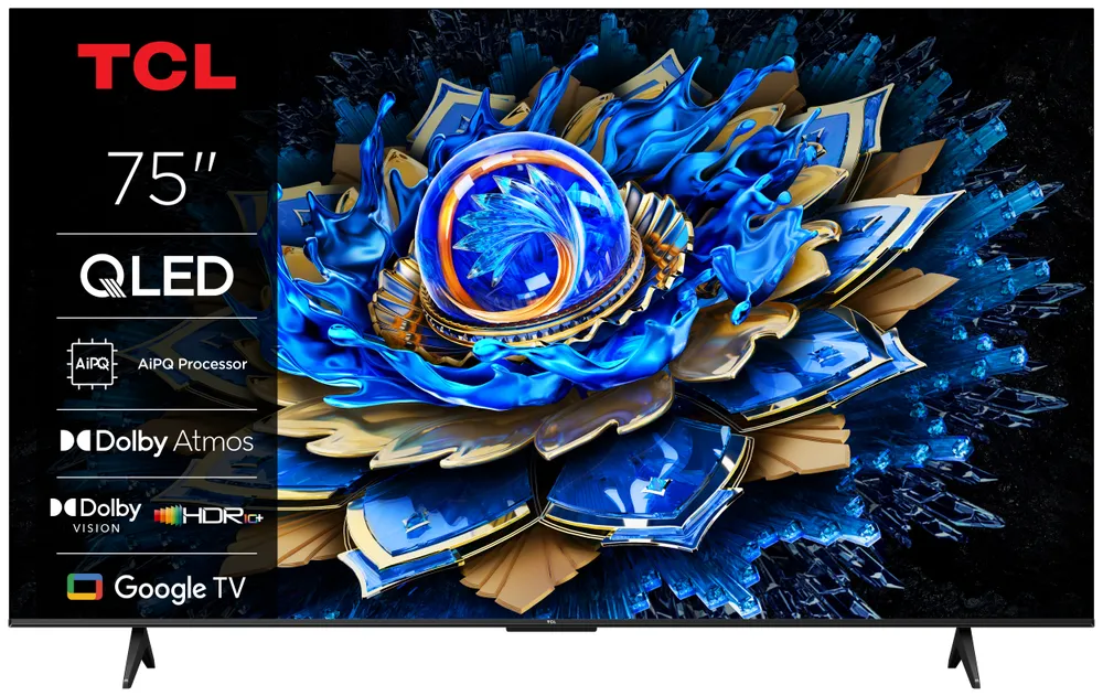TV TCL LED T69C 75T69C 75" 4K Ultra HD 60Hz Smart TV Google TV HDR10 Dolby Vision