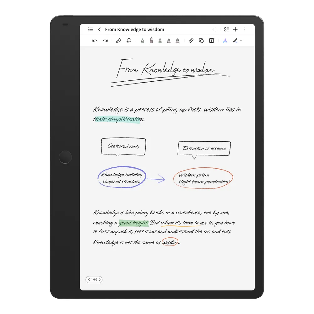 Tablet TCL NXTPAPER Note A1 WiFi 11,5" 8GB 256GB Grau Stylus Pen