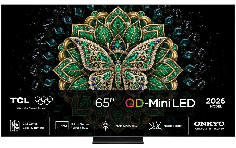 TV TCL QD Mini LED 65C6K Pro 65" 4K UltraHD 144Hz Smart TV Google TV Dolby Vision HDR10+ Onkyo