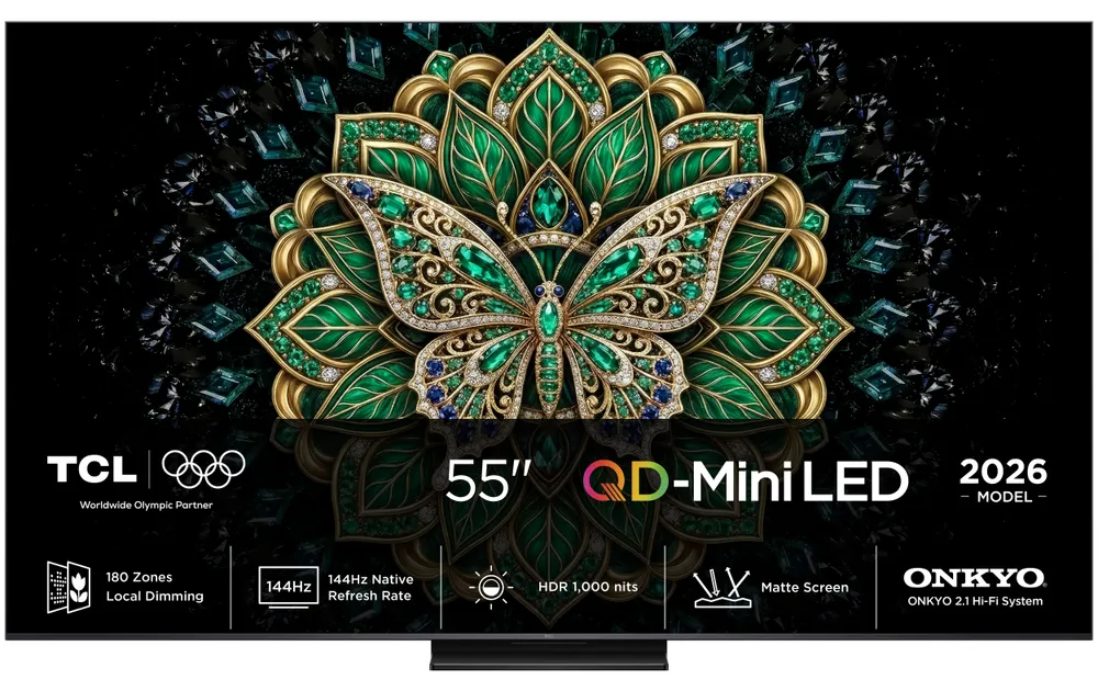 TV TCL QD Mini LED C6K Pro 55C6K Pro 55" 4K UltraHD 144Hz Smart TV Google TV Dolby Vision HDR10 IMAX Enhanced Dolby Atmos