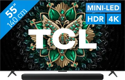 TCL 55 Zoll QD Mini-LED C61K 4K (2025) + TCL S45H 2.0 Soundbar