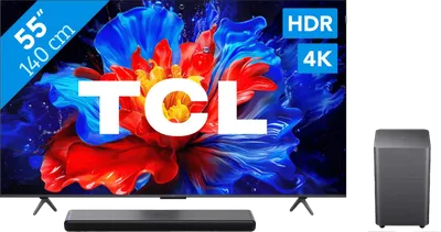 TCL 55 Zoll QLED P81K 4K (2025) + TCL S45H 2.0 Soundbar