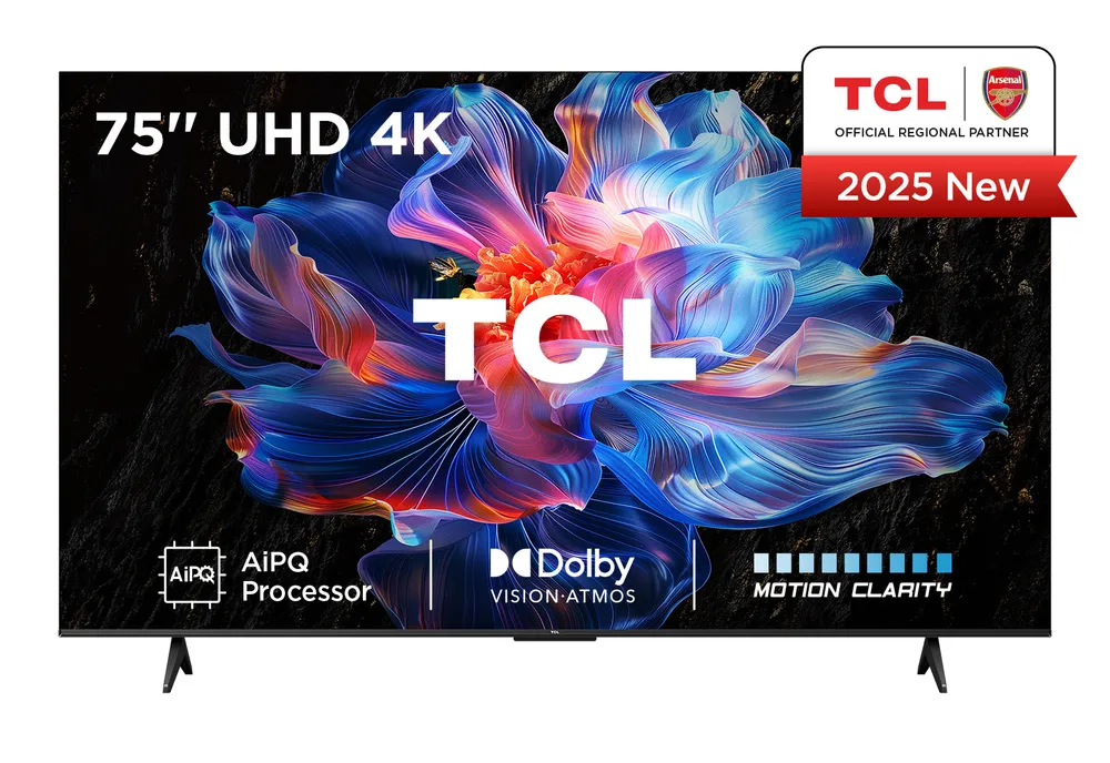 TCL 75V6CXB LED-Fernseher (189 cm/75 Zoll, 4K Ultra HD, Smart-TV, Google TV, 4K HDR, Multi-HDR, Dolby Vision, Game Master, Smart TV, Apple TV)