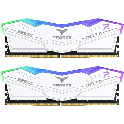 Team Group T-FORCE DELTA RGB DDR5 Weiß 6000 MHz 32 GB 2 x 16 GB CL28 Dual AMD EXPO und Intel XMP Weiß