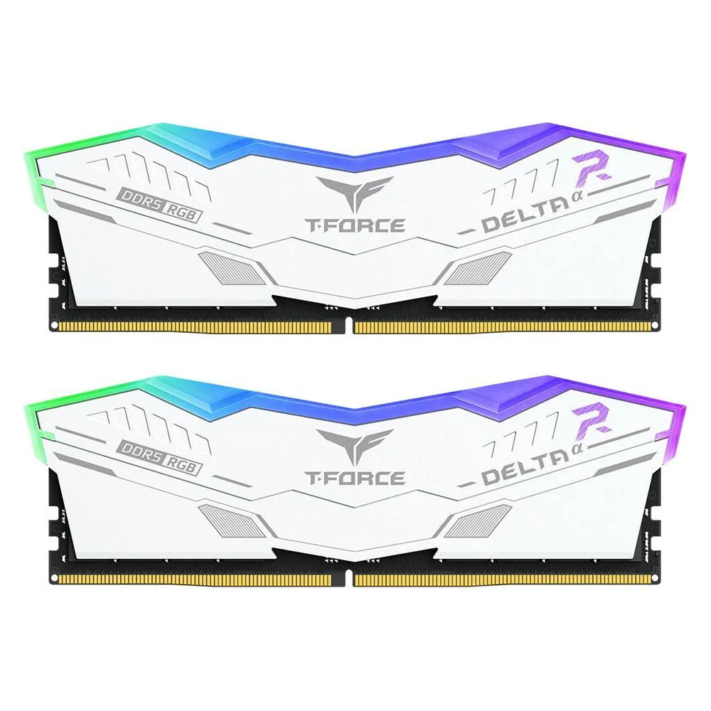 Arbeitsspeicher RAM Team Group T-Force Deltaα RGB 32GB 2x16GB DDR5 6000MHz CL30 AMD EXPO Weiss