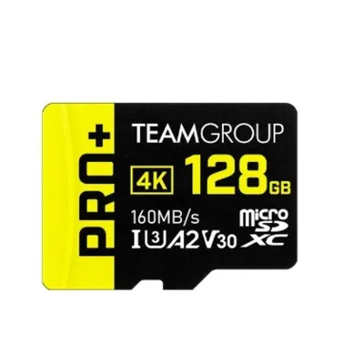 microSDXC Team Group TPPMSDX128GIA2V3003 128 GB UHS-I V30 A2 160 MB/s 90 MB/s Schwarz Gelb
