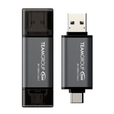 USB-Stick Team Group X1 128GB USB Type-A und Type-C 3.2 Gen1