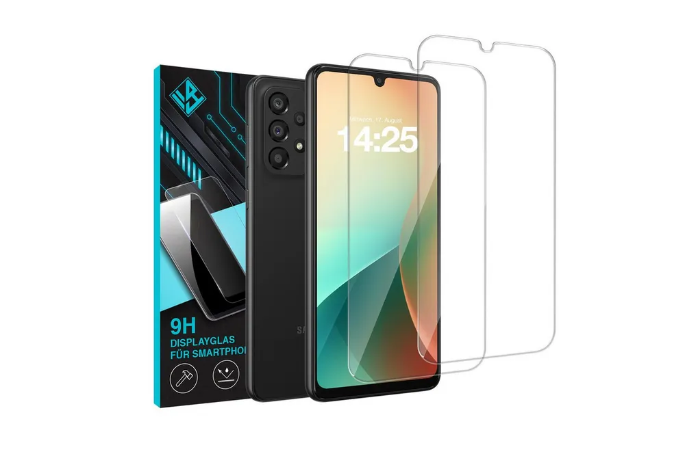 Tec-Expert Displayschutzglas 2X 9H Displayglas für Samsung Galaxy A33 5G für Samsung Galaxy A33 5G, Displayschutzfolie, 2 Stück, Displayschutz, Schutzglas, Bildschirmschutz, kratz- & stoßfest
