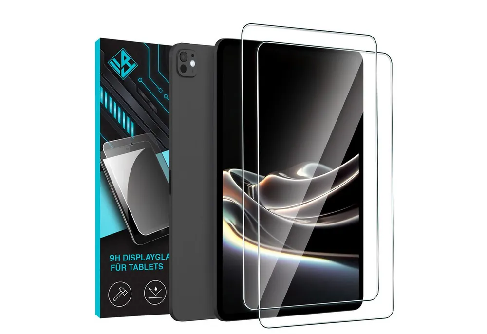 Tec-Expert Displayschutzglas 2x 9H Displayglas für Apple iPad Pro (M5) 13 2025 für Apple iPad Pro (M5) 13 2025, 2 Stück, Displayschutz, Schutzglas, Bildschirmschutz, kratz- & stoßfest