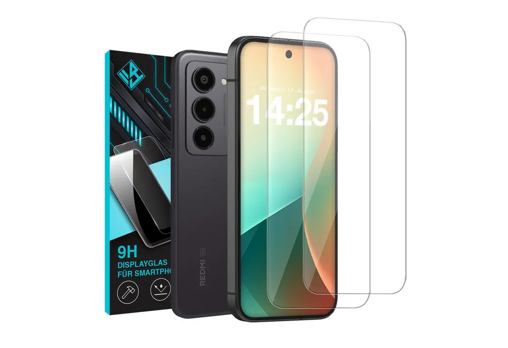 Tec-Expert Displayschutzglas 2X 9H Displayglas für Xiaomi Redmi 15 / 15 5G für Xiaomi Redmi 15 / 15 5G, Displayschutzfolie, 2 Stück, Displayschutz, Schutzglas, Bildschirmschutz, kratz- & stoßfest