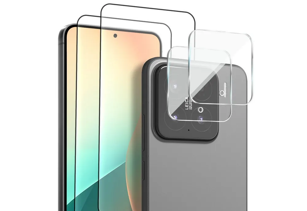 Tec-Expert Displayschutzglas 2x 9H Kamera und Displayglas für Xiaomi 15 Pro für Xiaomi 15 Pro, Kamera + Display Schutzglas, 4 Stück, Kameraschutz, Displayschutz, Schutzglas, kratz- & stoßfest