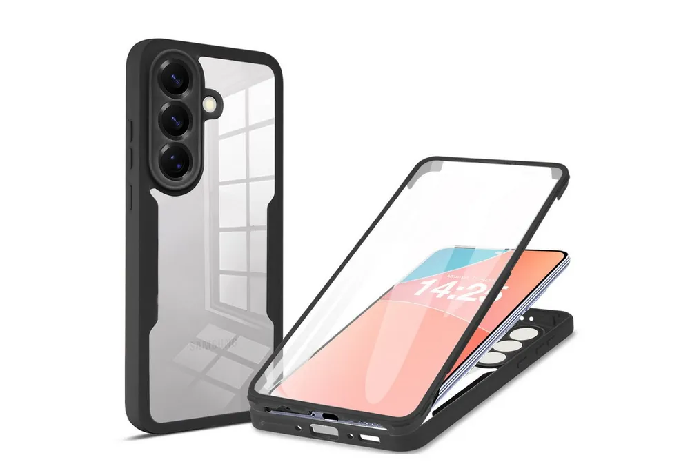Tec-Expert Handyhülle 360 Grad Handy Hülle für Samsung Galaxy S26, Rundum Schutz Cover Case Bumper robust Vollschutz