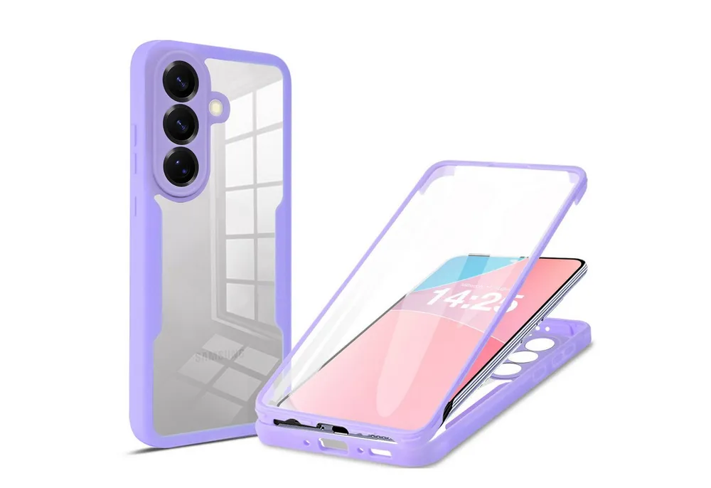 Tec-Expert Handyhülle 360 Grad Handy Hülle für Samsung Galaxy S26, Rundum Schutz Cover Case Bumper robust Vollschutz