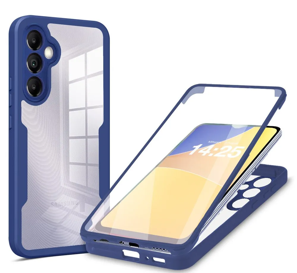 Tec-Expert Handyhülle 360 Grad Hülle für Samsung Galaxy A34 5G 6.6 Zoll, 6.6, Rundum Schutz Cover Case Hülle robust
