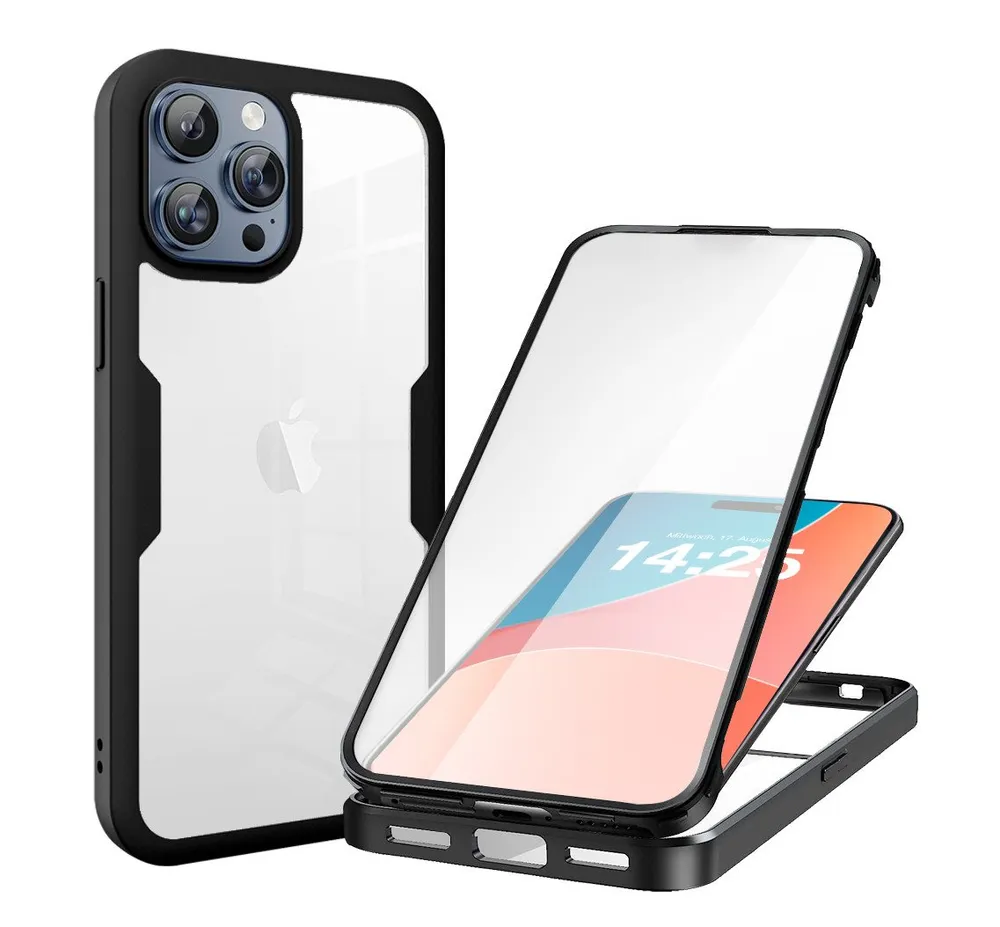 Tec-Expert Handyhülle 360 Grad Hülle für Apple iPhone 16 Pro Max 6.9 Zoll, 6.9, Rundum Schutz Cover Case Hülle robust