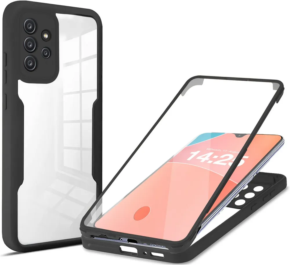Tec-Expert Handyhülle 360 Grad Hülle für Samsung Galaxy A52 6.5 Zoll, 6.5, Rundum Schutz Cover Case Hülle robust