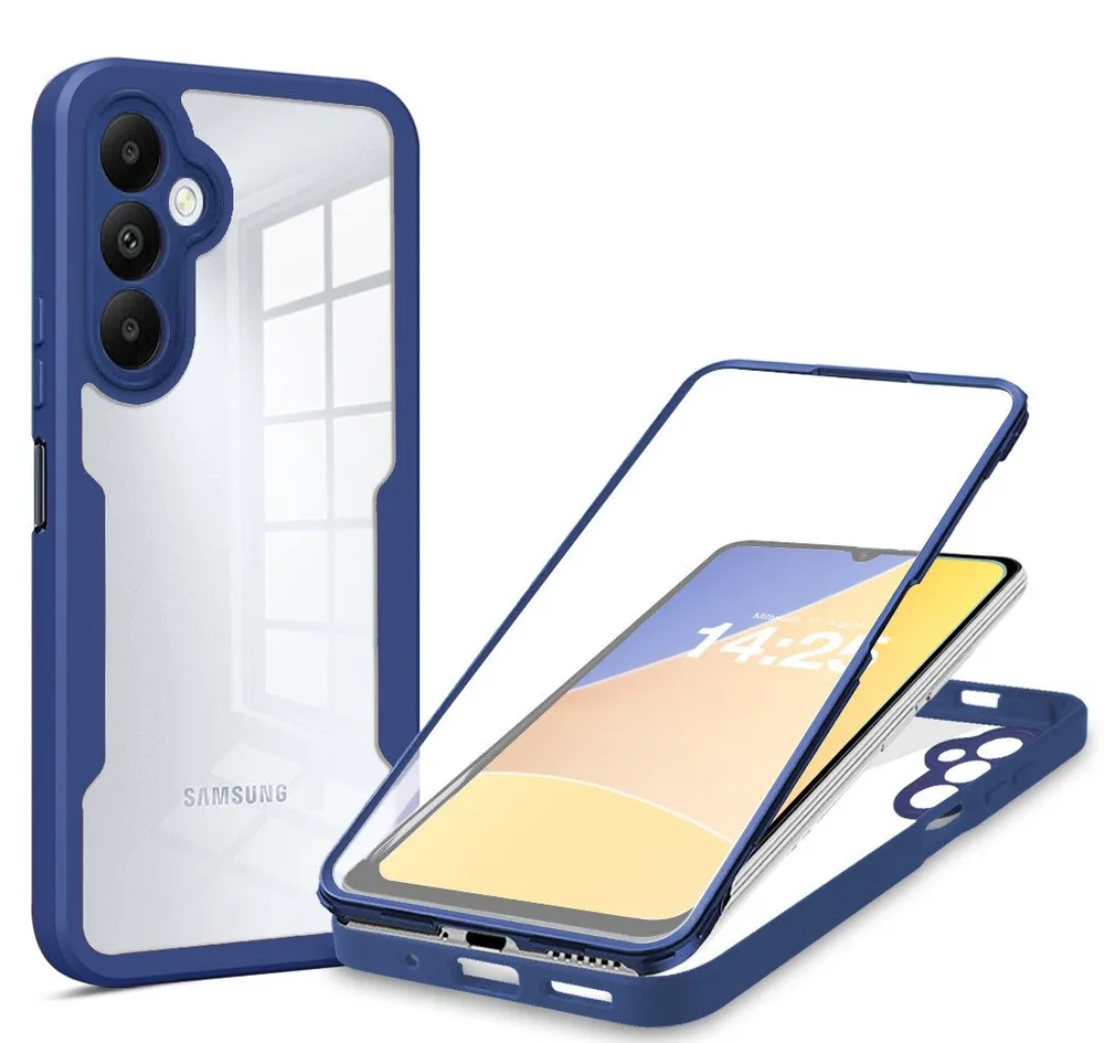 Tec-Expert Handyhülle 360 Grad Hülle für Samsung Galaxy A25 5G 6.5 Zoll, 6.5, Rundum Schutz Cover Case Hülle robust