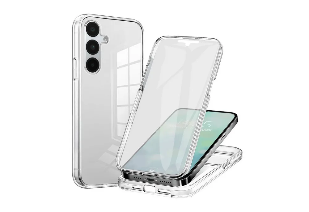 Tec-Expert Handyhülle 360 Grad Hülle für Samsung Galaxy A16 / A16 5G 6.7 Zoll, 6.7", Rundum Schutz Cover Case Hülle Transparent