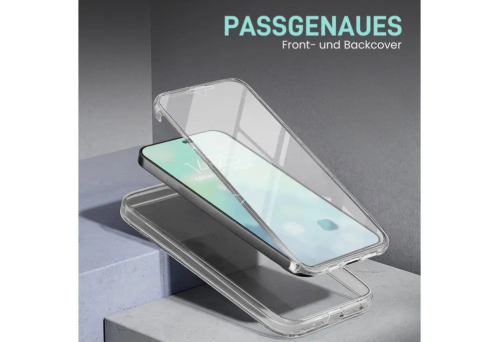 Tec-Expert Handyhülle 360 Grad Hülle für Samsung Galaxy S20 FE 6.5 Zoll, 6.5", Rundum Schutz Cover Case Hülle Transparent