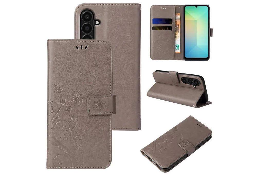 Tec-Expert Handyhülle Cover Tasche Hülle für Samsung Galaxy A26 5G 6.5 Zoll, 6.5, Klapphülle Case mit Kartenfach Fliphülle aufstellbar, Motiv Blumen