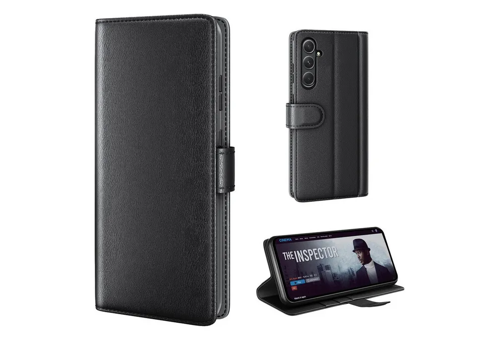Tec-Expert Handyhülle Echtleder Hülle für Samsung Galaxy A17 6.7 Zoll, 6.7", Cover Klapphülle Case mit Kartenfächern und Geldfach aufstellbar