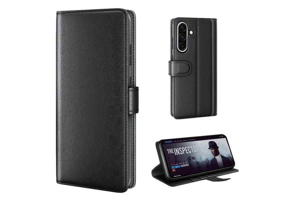 Tec-Expert Handyhülle Echtleder Hülle für Samsung Galaxy A56 5G 6.7 Zoll, 6.7", Cover Klapphülle Case mit Kartenfächern und Geldfach aufstellbar
