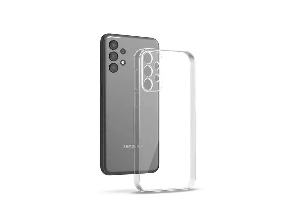 Tec-Expert Handyhülle Handy Hülle Cover für Samsung Galaxy A13 6.6 Zoll, 6.6", Slim Case Bumper Schutzhülle Transparent