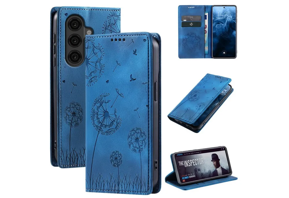 Tec-Expert Handyhülle Handy Hülle Klapphülle für Samsung Galaxy S26, Blumen Pusteblume Case Cover mit Kartenfächern und RFID Schutz