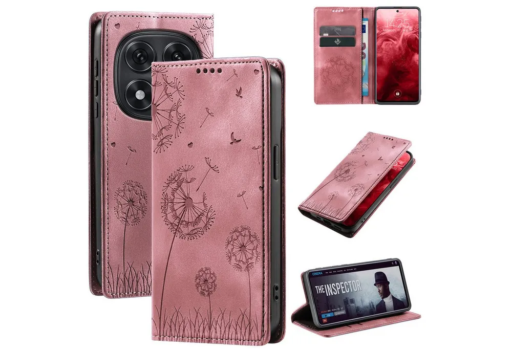 Tec-Expert Handyhülle Handy Hülle Klapphülle für Xiaomi Redmi Note 15 Pro 5G 6.83 Zoll, 6.83, Blumen Pusteblume Case Cover mit Kartenfächern und RFID Schutz