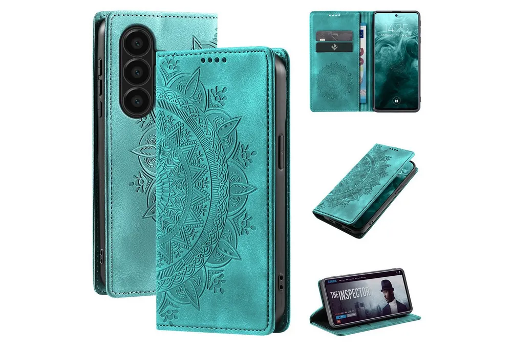 Tec-Expert Handyhülle Mandala Hülle Cover für Samsung Galaxy A37 5G, Klapphülle Case Tasche mit Kartenfächern und RFID Schutz