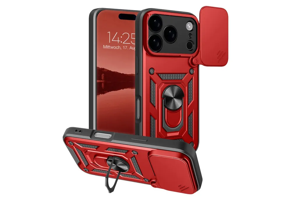 Tec-Expert Handyhülle Outdoor Cover Hülle für Apple iPhone 17 Pro Max, Premium Hülle mit Kameraschutz aus verstärktem Polycarbonat