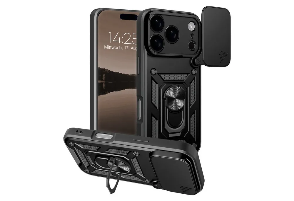 Tec-Expert Handyhülle Outdoor Cover Hülle für Apple iPhone 17 Pro Max, Premium Hülle mit Kameraschutz aus verstärktem Polycarbonat