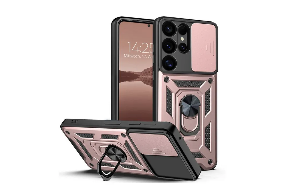 Tec-Expert Handyhülle Outdoor Cover Hülle für Samsung Galaxy S25 Ultra 6.8 Zoll, 6.8", Premium Hülle mit Kameraschutz aus verstärktem Polycarbonat