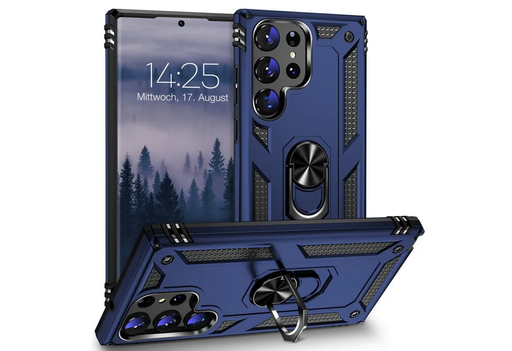 Tec-Expert Handyhülle Outdoor Cover Hülle für Samsung Galaxy S23 Ultra 6.8 Zoll, 6.8, Premium Hülle aus verstärktem Polycarbonat