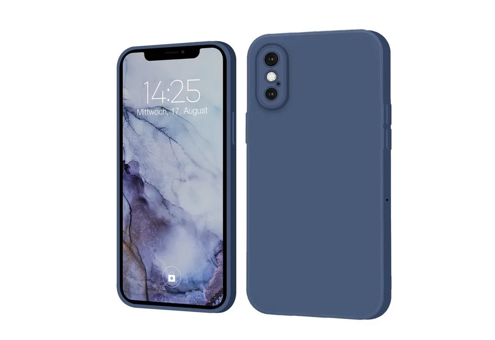 Tec-Expert Handyhülle SoftGrip Cover Hülle für Apple iPhone X, Handy Case Bumper integrierter Kameraschutz flexibel