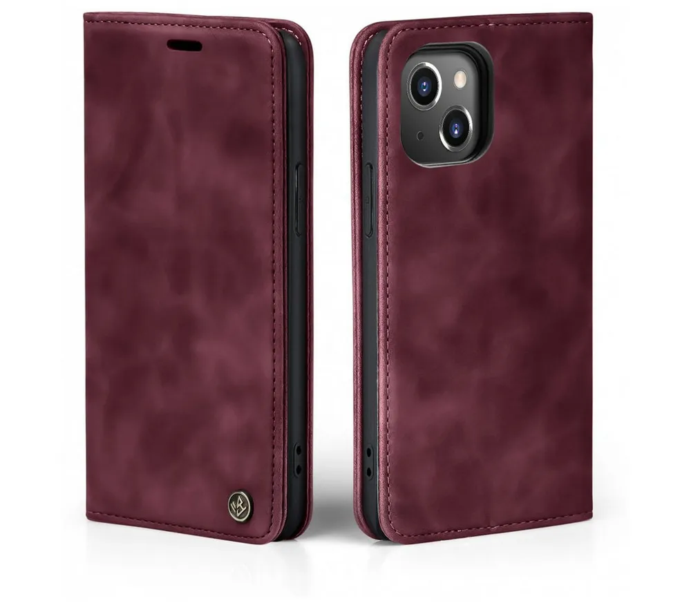 Tec-Expert Handyhülle Tasche Hülle für Apple iPhone 13 Mini 5.4 Zoll, 5.4, Cover Klapphülle Case mit Kartenfach Fliphülle aufstellbar