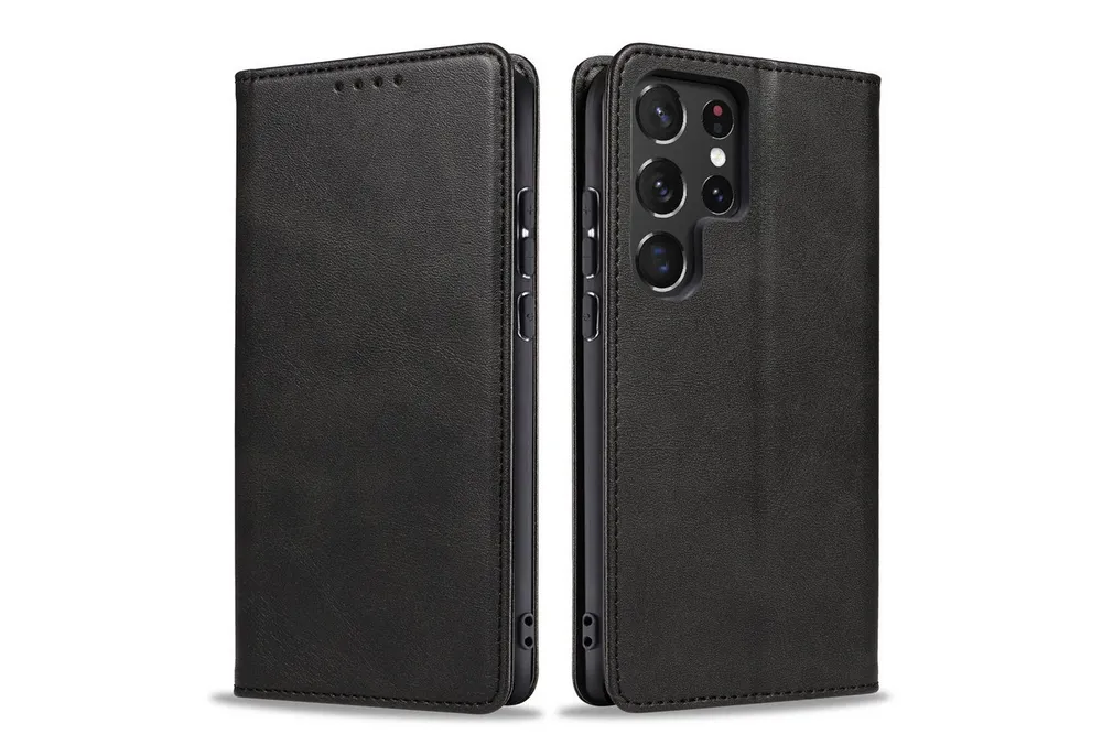 Tec-Expert Handyhülle Tasche Hülle für Samsung Galaxy S22 Ultra 6.8 Zoll, 6.8", Cover Klapphülle Case mit Kartenfach Fliphülle aufstellbar