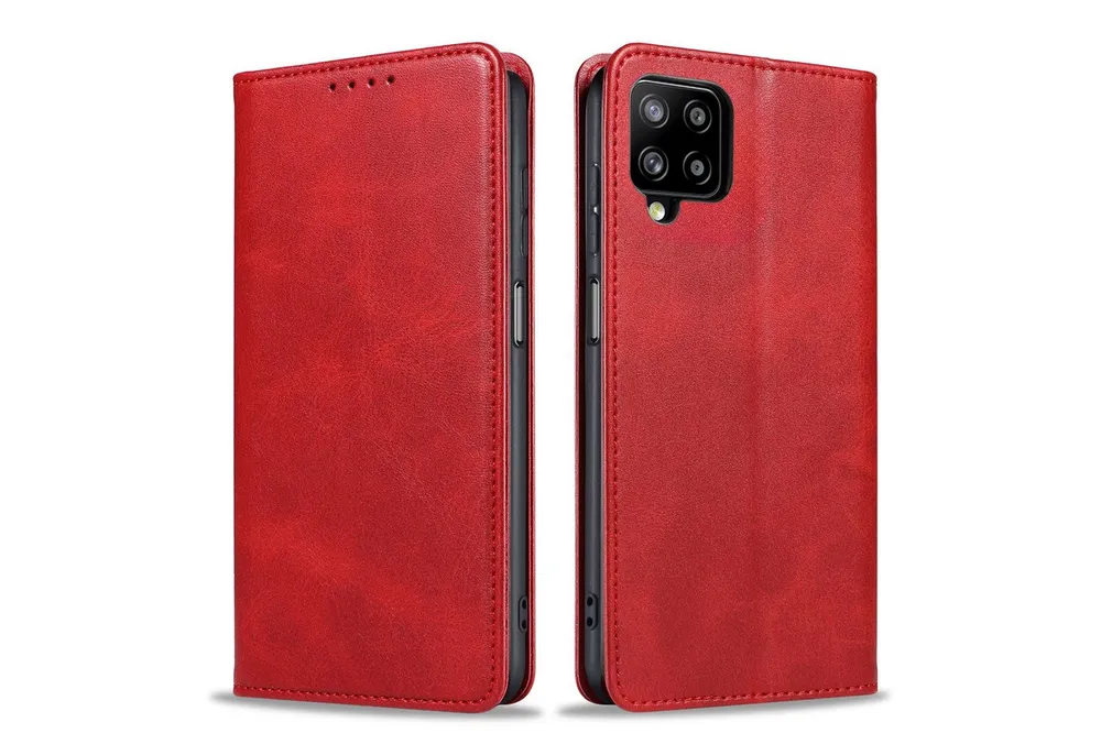 Tec-Expert Handyhülle Tasche Hülle für Samsung Galaxy A12 6.5 Zoll, 6.5", Cover Klapphülle Case mit Kartenfach Fliphülle aufstellbar